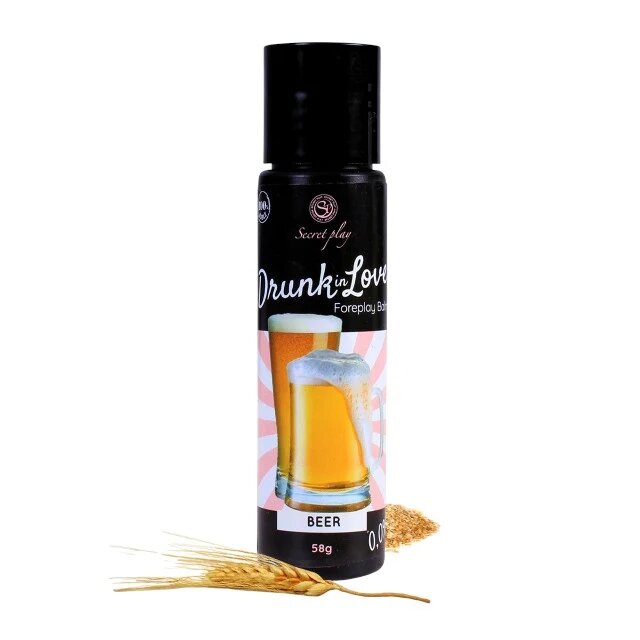 Secret Play Balsam intim comestibil Drunk in Love - Beer pentru corp și zone erogene cu aromă de bere 58 gr