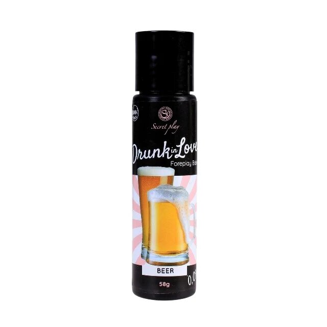Secret Play Balsam intim comestibil Drunk in Love - Beer pentru corp și zone erogene cu aromă de bere 58 gr