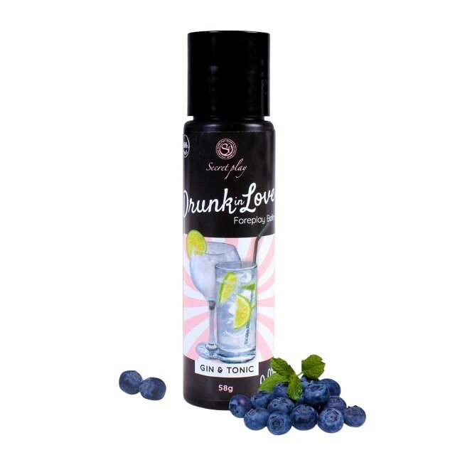 Secret Play Balsam intim comestibil Drunk in Love - Gin & Tonic pentru corp și zone erogene cu aromă de gin & tonic 58 gr