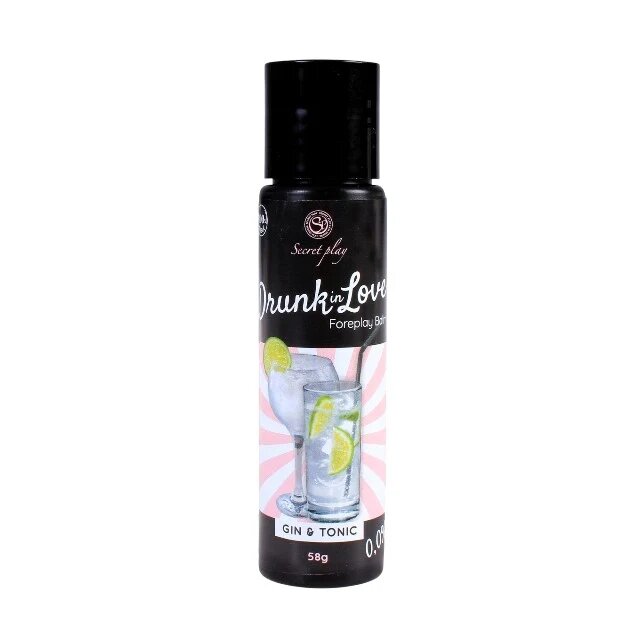 Secret Play Balsam intim comestibil Drunk in Love - Gin & Tonic pentru corp și zone erogene cu aromă de gin & tonic 58 gr