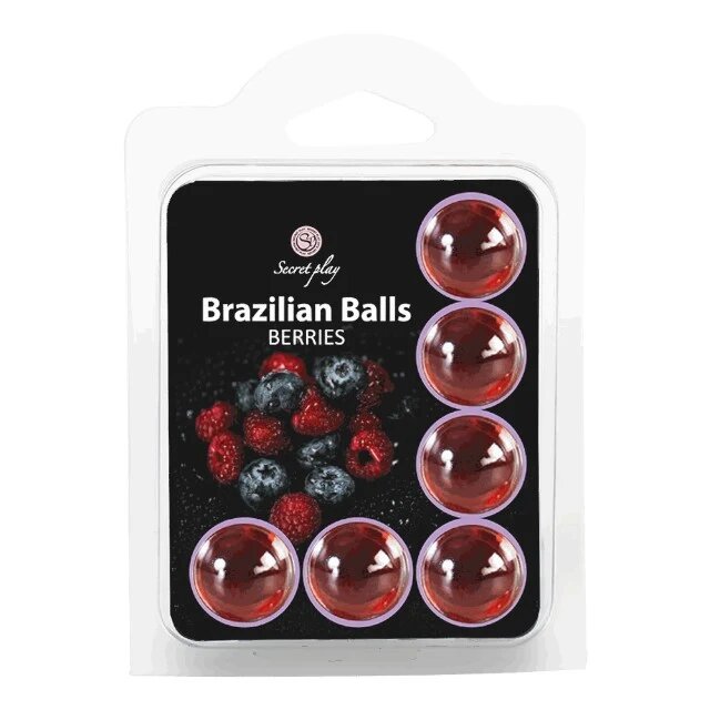 Secret Play Bile Braziliene - BERRIES ulei de masaj pentru corp si zonele erogene cu aroma de fructe de padure 1 x 6 bucati