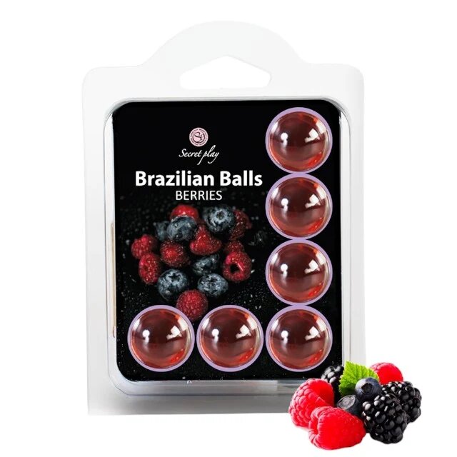 Secret Play Bile Braziliene - BERRIES ulei de masaj pentru corp si zonele erogene cu aroma de fructe de padure 1 x 6 bucati