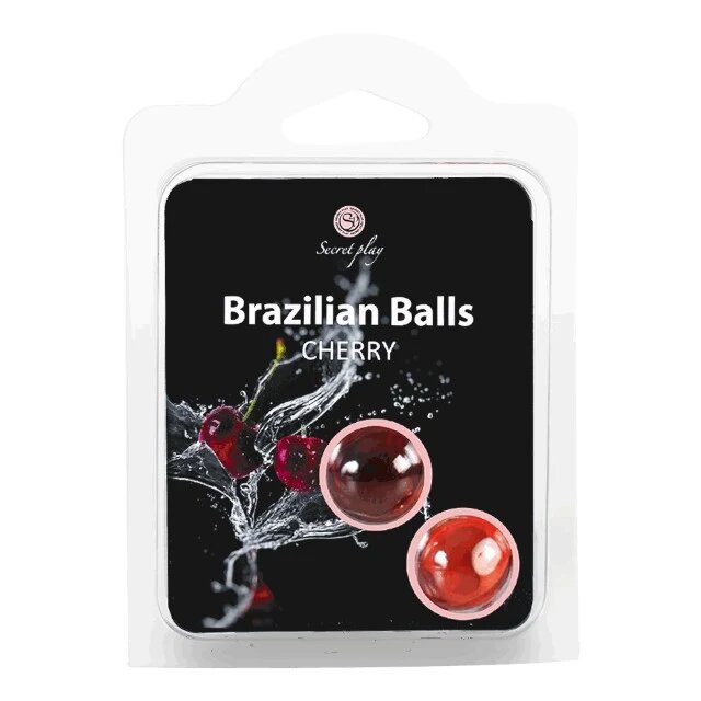 Secret Play Bile Braziliene - Cherry ulei de masaj pentru corp si zonele erogene cu aroma de cirese 1 x 2 bucati