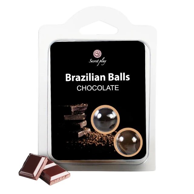 Secret Play Bile Braziliene - Chocolate ulei de masaj pentru corp si zonele erogene cu aroma de ciocolata 1 x 2 bucati