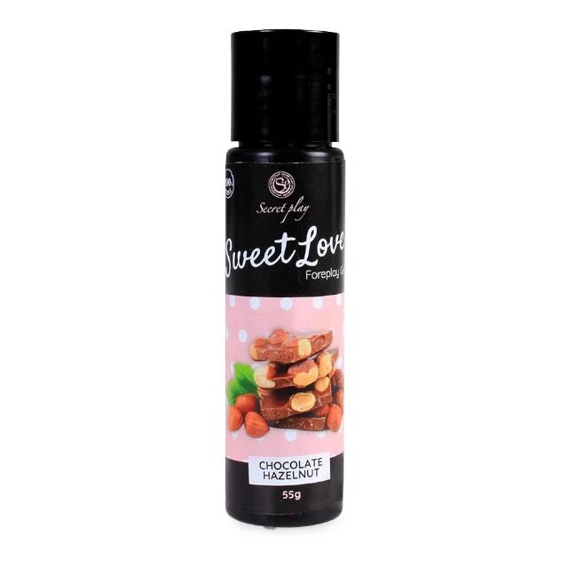 Secret Play Gel intim comestibil Sweet Love - Chocolate Hazelnut cu aromă de ciocolată cu alune de pădure 55 gr