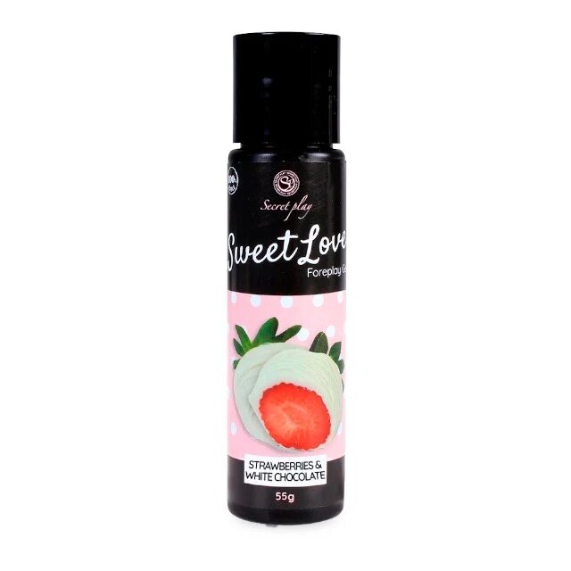 Secret Play Gel intim comestibil Sweet Love - Chocolate Strawberry cu aromă de căpșuni și ciocolată 55 gr