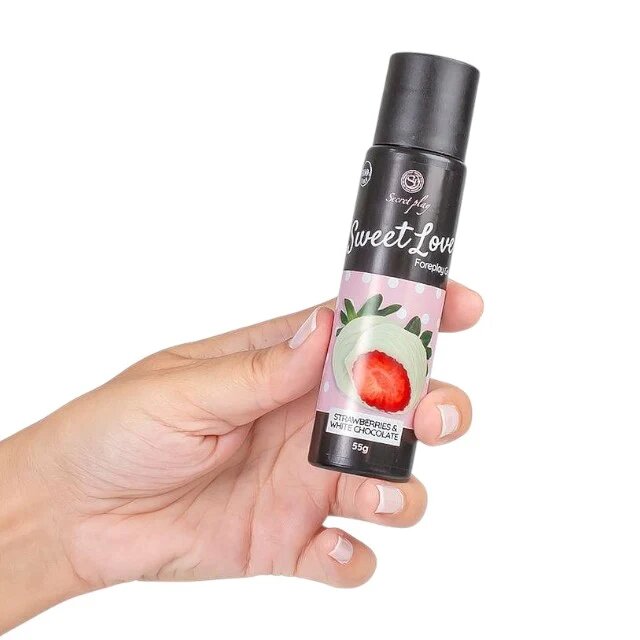 Secret Play Gel intim comestibil Sweet Love - Chocolate Strawberry cu aromă de căpșuni și ciocolată 55 gr
