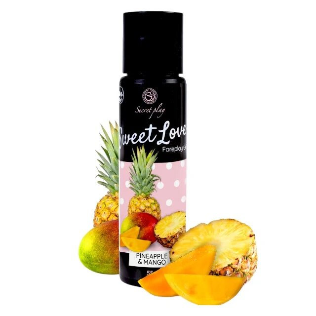 Secret Play Gel intim comestibil Sweet Love - Pineapple & Mango cu aromă de ananas și mango 55 gr