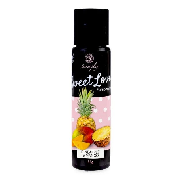 Secret Play Gel intim comestibil Sweet Love - Pineapple & Mango cu aromă de ananas și mango 55 gr