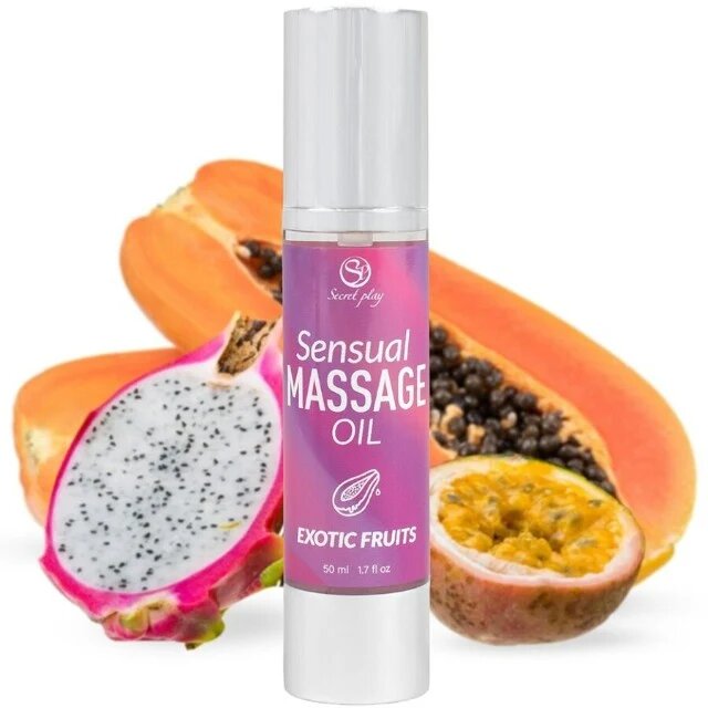 Secret Play Ulei de masaj Sensual Massage Oil - Exotic Fruits cu efect hidratant aromă de fructe exotice 50 ml