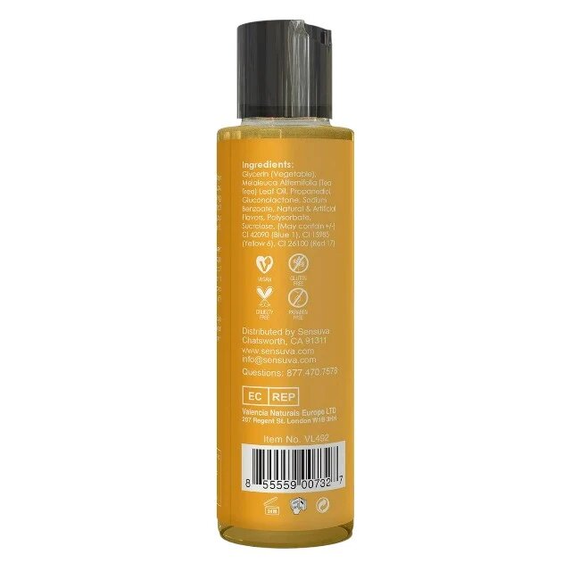 SENSUVA Gel comestibil Sizzle Lips HOT BUTTER RUM cu efect de încălzire gust de rom cu unt fierbinte 125 ml