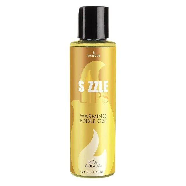 SENSUVA Gel comestibil Sizzle Lips PINA COLADA cu efect de încălzire gust de cocos și ananas 125 ml