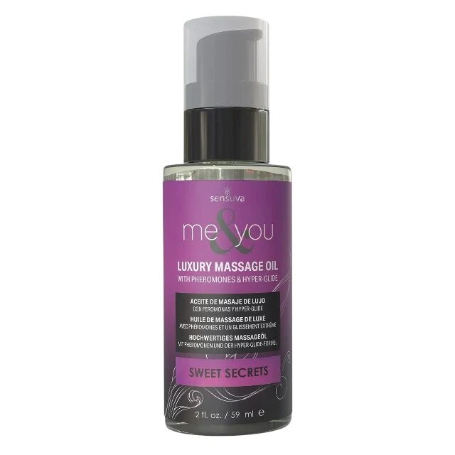 SENSUVA Ulei de masaj premium Me & You SWEET SECRETS ultra-glisant îmbogățit cu feromoni 59 ml