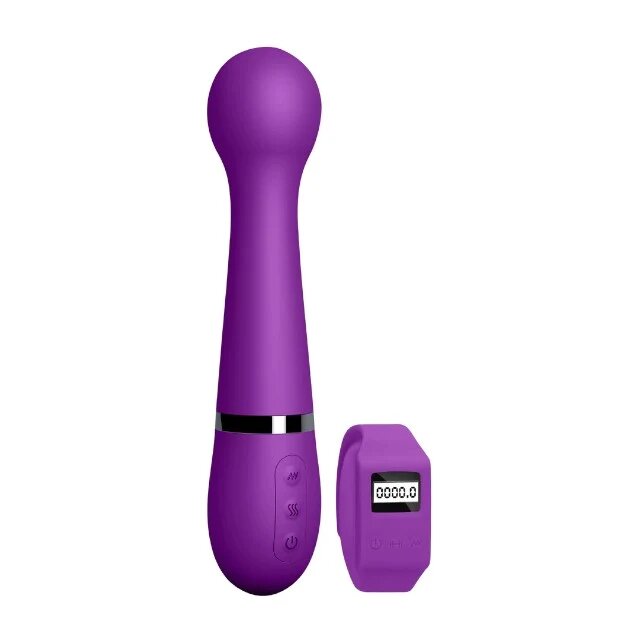 SEXERCISE Vibrator wand Pelvic Muscle Training Set pentru exerciții kegel 10 funcții de vibrație control prin telecomandă tip ceas mov