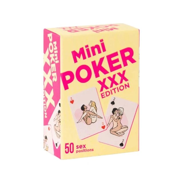 SEXITIVE Cărți de joc pentru adulți Mini Poker XXX Edition cu 50 de poziții sexuale potrivit pentru petreceri (52 cărți)