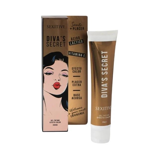SEXITIVE Gel intim Diva’s Secret - Efecto Calor pentru stimulare clitoris efect de încălzire cu acid lactic și vitamina E 30 g
