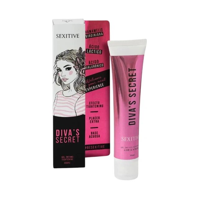 SEXITIVE Gel pentru strâmtarea vaginului Diva’s Secret - Tightening cu acid hialuronic și acid lacid 30 g