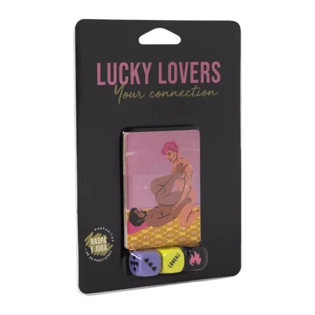 SEXITIVE Joc erotic pentru cupluri Lucky Lovers Your Connection include 3 zaruri și 13 cartonașe răzuibile (LGBTQ)