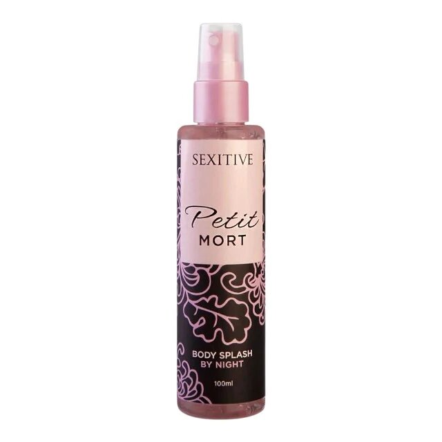 SEXITIVE Spray cu feromoni pentru corp Petit Mort Body Splash pentru femei note de bergamotă scorțișoară și afine 100 ml