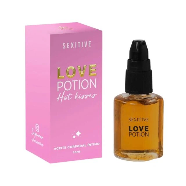 SEXITIVE Ulei comestibil Love Potion - Champagne pentru masaj și sex oral efect de încălzire aromă de șampanie și zmeură 30 ml (PTS)