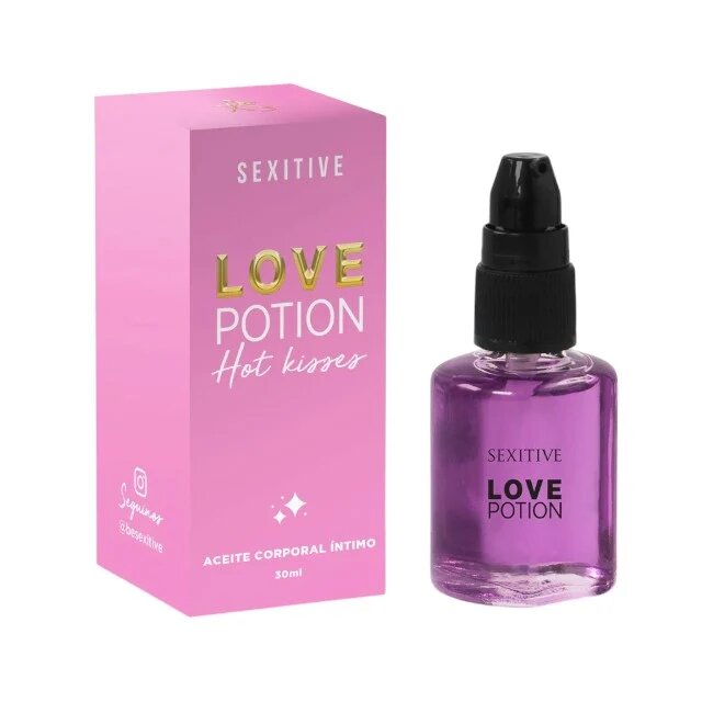 SEXITIVE Ulei comestibil Love Potion - Cotton Candy pentru masaj și sex oral efect de încălzire aromă de vată de zahăr 30 ml (P13305)