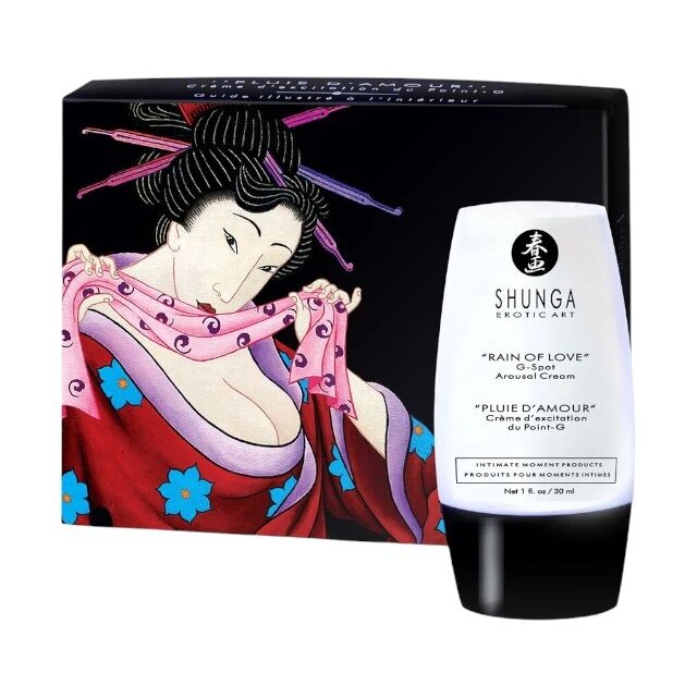 SHUNGA Cremă intimă Rain of Love pentru stimularea punctului G manual cu instrucțiuni inclus 30 ml