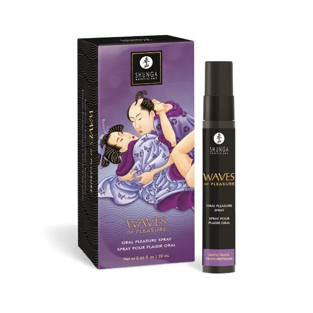 SHUNGA Spray pentru sex oral Waves Of Pleasure Exotic Fruits crește producția de salivă aromă fructe exotice 20 ml