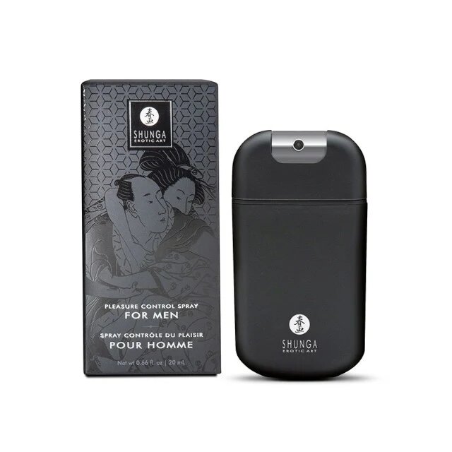 SHUNGA Spray Pleasure Control Spray For Men pentru întârzierea ejaculării cu ulei de scorțișoară chinezească 20 ml
