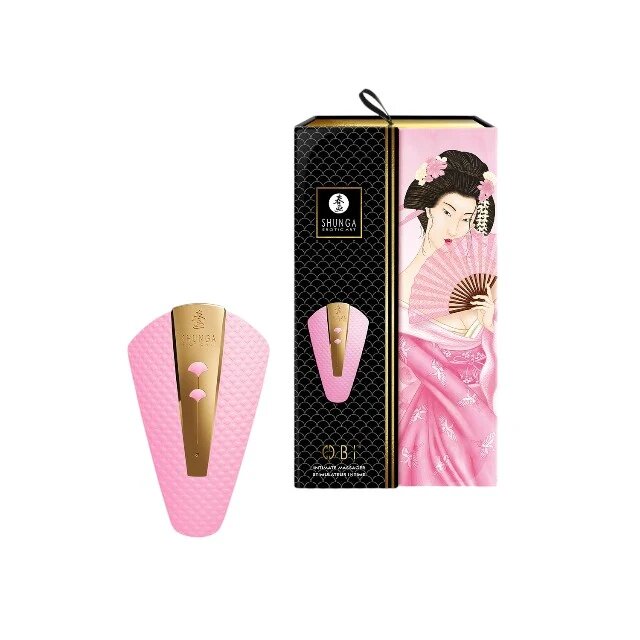 SHUNGA Vibrator - Obi Light pentru stimularea clitorisului 5 niveluri de intensitate si 10 functii de vibratie 11.5 cm roz
