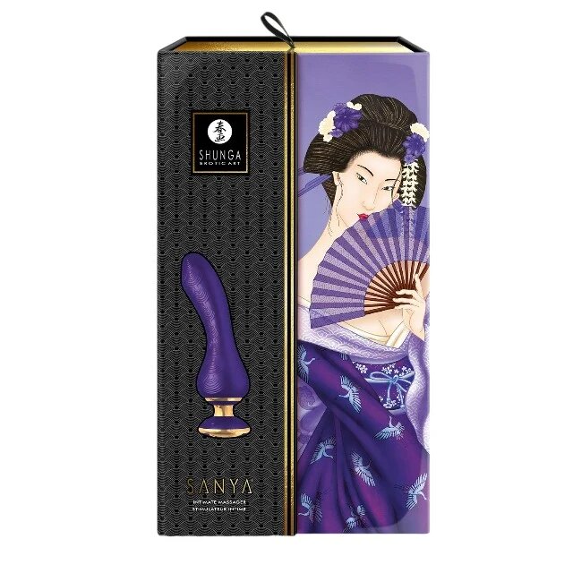 SHUNGA Vibrator - Sanya Purple cu lumini sincronizate silentios si discret 10 functii de vibrare18.5 cm mov