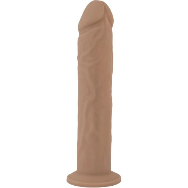 Silexd Dildo SILEX-D 9” Model 2 design realist reactiv la căldură bază cu ventuză pentru fixare lungime 22.9 cm culoarea pielii