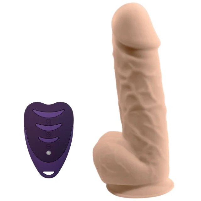 Silexd Vibrator SILEX-D 8.5” Model 1 realist cu testicule control prin telecomandă 10 funcții de vibrații 21.5 cm culoarea pielii