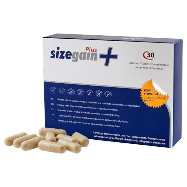 SIZEGAIN Capsule Plus pentru potență și mărirea penisului în lungime și grosime 30 buc