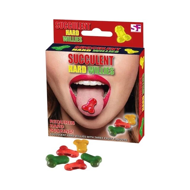 Spencer & Fleetwood Bomboane Succulent Hard Willies în formă de penis aromă de fructe asortate 12 bucăți