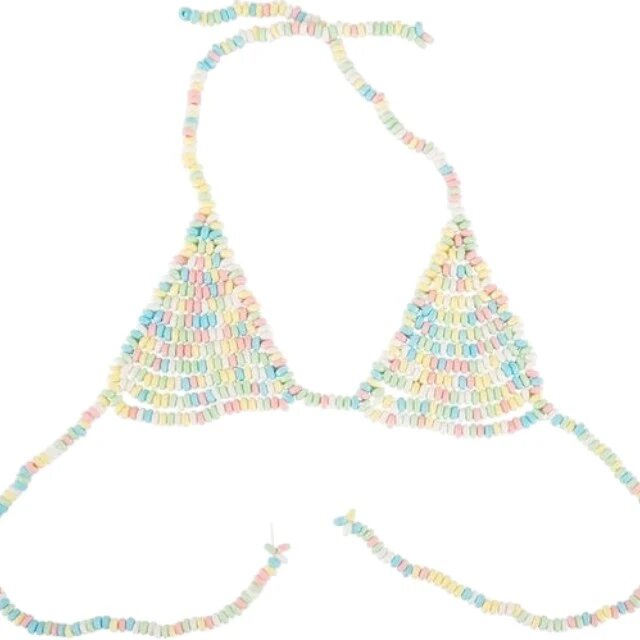Spencer & Fleetwood Sutien comestibil Candy Bra lenjerie sexy pentru femei cu gust dulce Tutti Frutti mărime universală