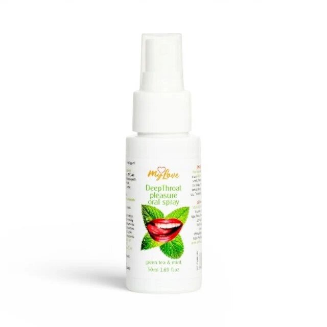  Spray MYLOVE Deep Throat Pleasure Oral Spray pentru sex oral adânc cu aromă de ceai verde și mentă 50 ml