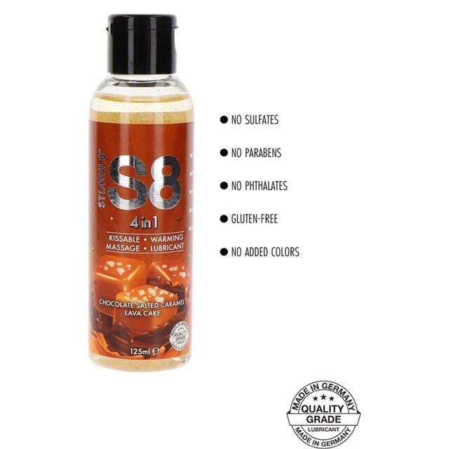 STIMUL8 S8 Lubrifiant - 4 in 1 pentru corp gel masaj lubrifiant ciocolata 125 ml