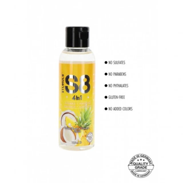 STIMUL8 S8 Lubrifiant - 4 in 1 pentru corp gel masaj lubrifiant pina colada 125 ml