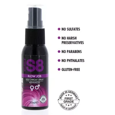 STIMUL8 S8 Spray pentru sex oral adanc S8 Deep Throat aroma de menta 30 ml
