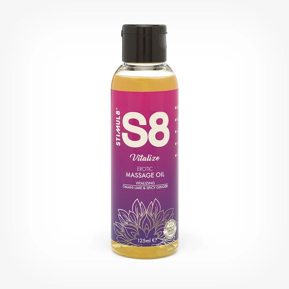 STIMUL8 S8 Ulei de masaj S8 Omani Lime & Spiced Ginger lime si ghimbir 125 ml