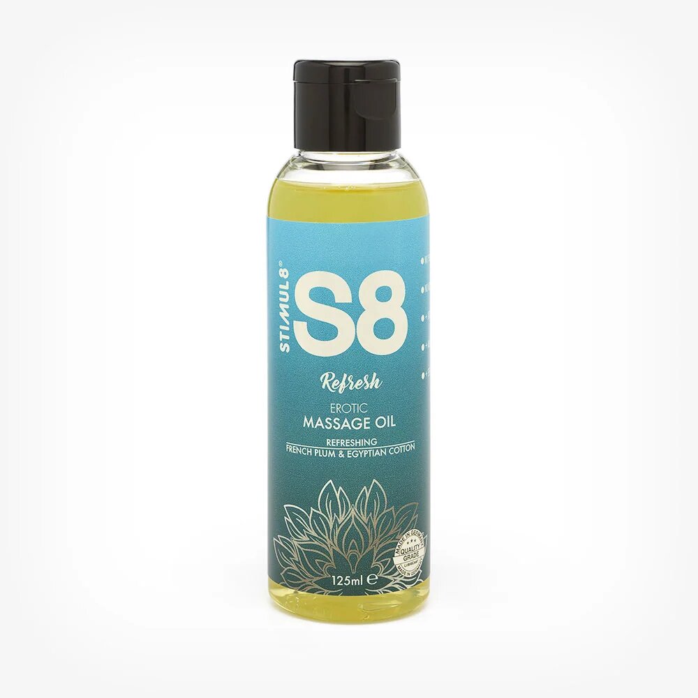 STIMUL8 S8 Ulei de masaj S8 Refresh - French Plum & Egyptian Cotton prune si bumbac 125 ml