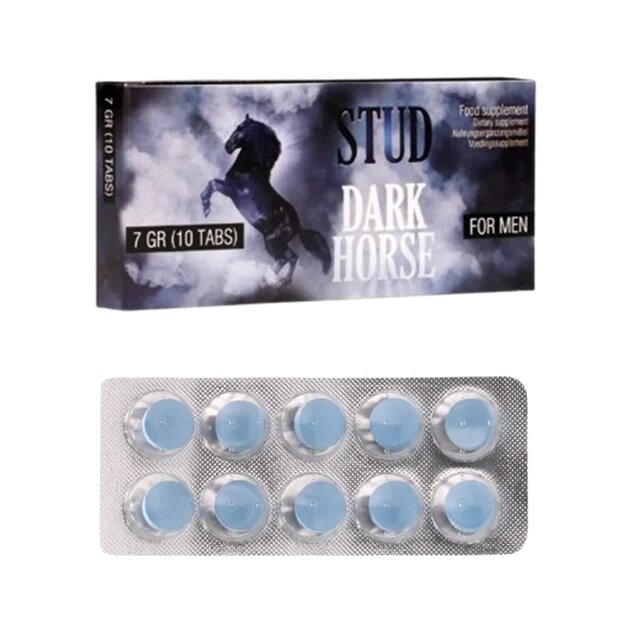 STUD Capsule Dark Horse cu ginseng și ashwagandha pentru erecții puternice și de durată 10 buc