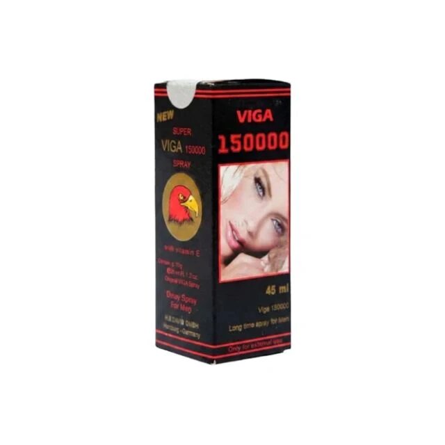 SUPER VIGA Spray 150000 Black - Long Time Spray for Men pentru întârzierea ejaculării cu vitamina E 45 ml