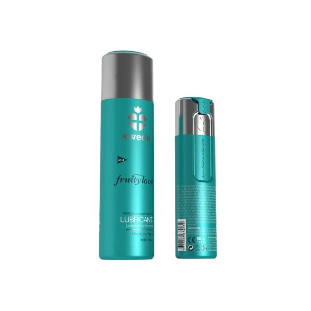 SWEDE Lubrifiant cu aromă Fruity Love Lubricant pe bază de apă aromă de coacăze negre și lime 50 ml (turcoaz)