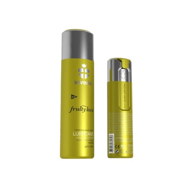 SWEDE Lubrifiant cu aromă Fruity Love Lubricant pe bază de apă aromă de vanilie și pere aurii 50 ml (galben)