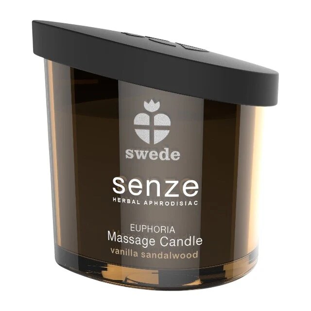 SWEDE Lumânare pentru masaj Senze Euphoria cu aromă de lemn de santal și vanilie 50 ml (maro)