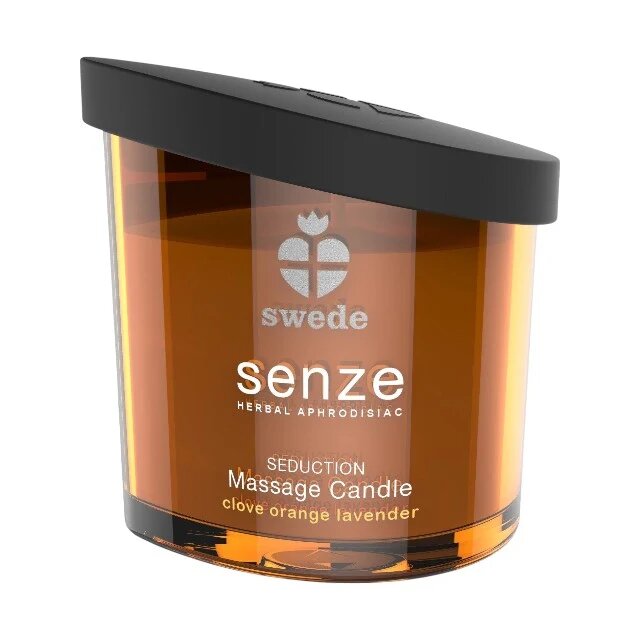 SWEDE Lumânare pentru masaj Senze Seduction cu aromă de cuișoare portocală și lavandă 50 ml (portocaliu)