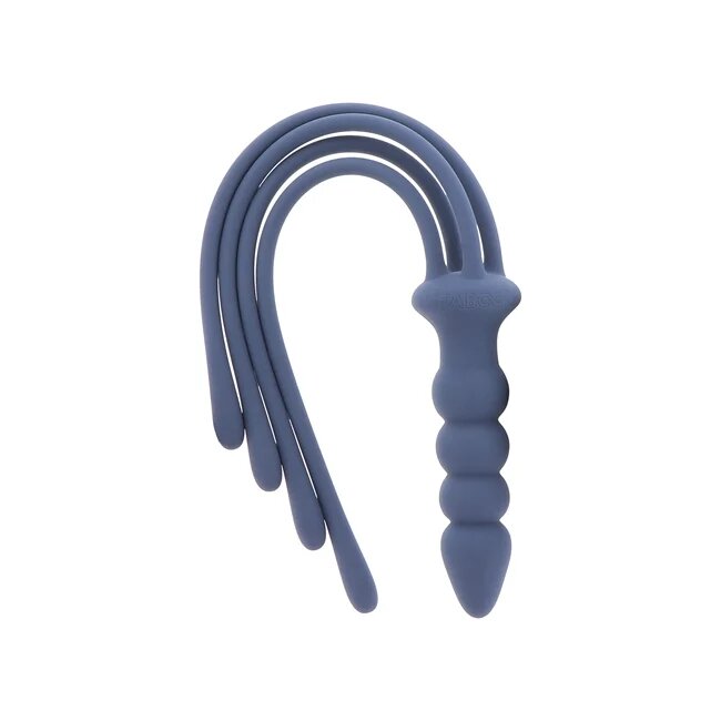 Taboom Plug anal cu bici - Whip & Plug din silicon albastru