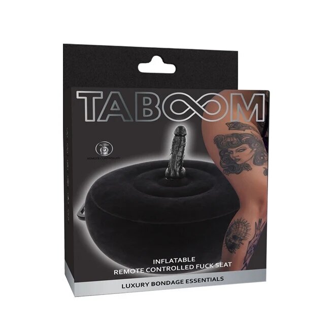 Taboom Scaun Gonflabil - Bondage Essentials pentru jocuri BDSM control prin telecomanda negru