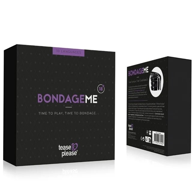 TEASE & PLEASE Set jocuri erotice - BONDAGE ME franghie bici si bandana pentru acoperirea ochilor 3 piese